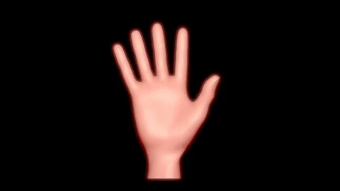 Rotating human hand . 3d animation Stock Footage 124490701