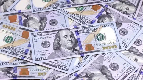 Rotating Hundred Dollar Banknotes Stock Footage 75888646