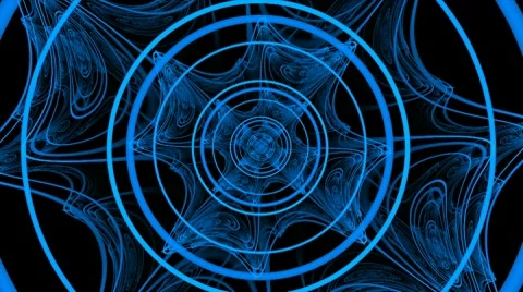 Rotating Hypnotic blue magic glow 1080 库存影片 10720091