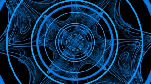 Rotating Hypnotic blue magic glow 720 库存影片 10721468