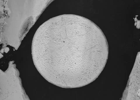 Rotating ice disk on the river (ice carousel in Siberia) Stock Photos