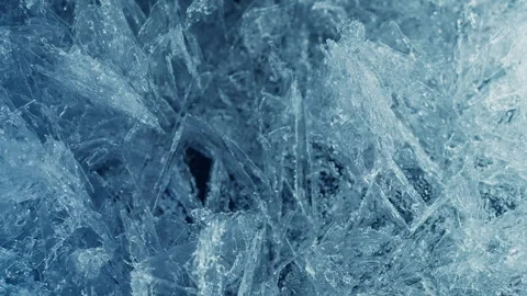 Rotating Ice Texture Like Frozen Kingdom, Fantasy Winter Background. Crystal Arc Stock Footage 332572717