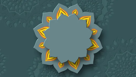 Rotating Indian Rangoli with copy space. Stock Footage 248833119