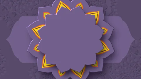 Rotating Indian Rangoli with copy space. Stock Footage 315025310