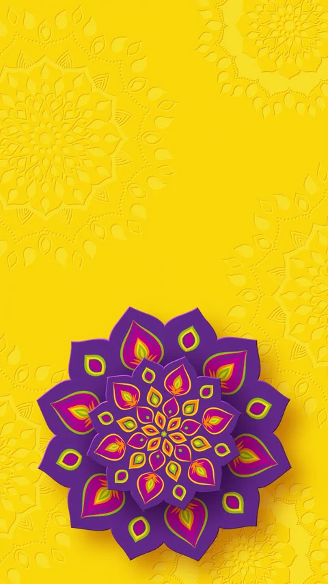 Rotating Indian Rangoli or Mandala for Diwali festival of lights. Stock Footage 305847808