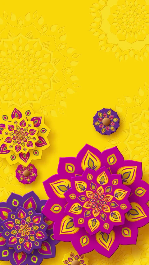 Rotating Indian Rangoli or Mandala for Diwali festival of lights. Stock Footage 308620386