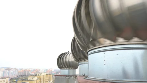 Rotating industrial ventilation equipment Stock Footage 103240294