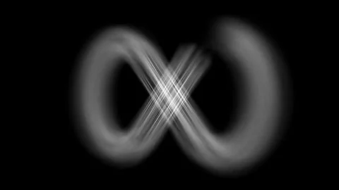 Rotating Infinity Symbol with Shallow Depth of Field, Seamless Loop. Stock Footage 327125071
