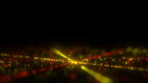 Rotating intersecting laser beams. Space disk. Particles of light tending to Stock Footage 101383849