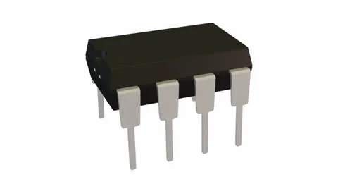 Rotating Isolated DIP8 Component Stock Footage 22751423