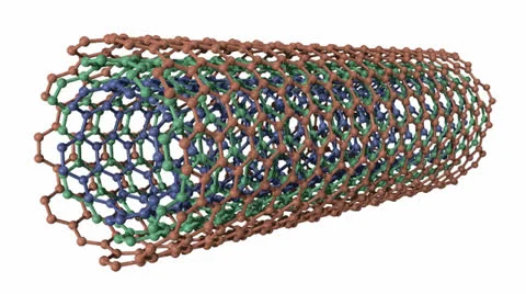 Rotating Isolated Multi Walled Carbon Nanotube Stock Footage 22564990