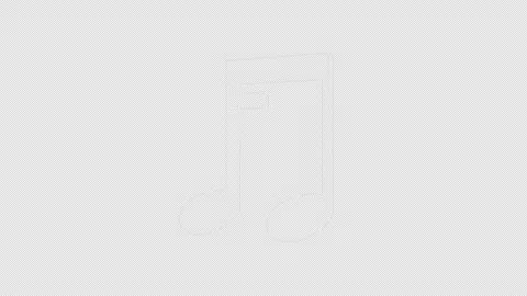 Rotating Isolated Overlay Musical Note Animation, on Alpha Channel, Loop Video stock 317269361