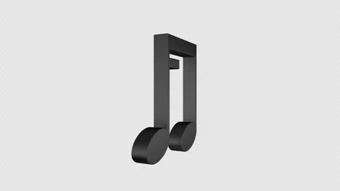 Rotating Isolated Overlay Musical Note Animation Vídeos de archivo 320090938