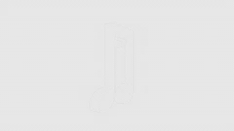 Rotating Isolated Overlay Musical Note Animation Stockbeeldmateriaal 320974151