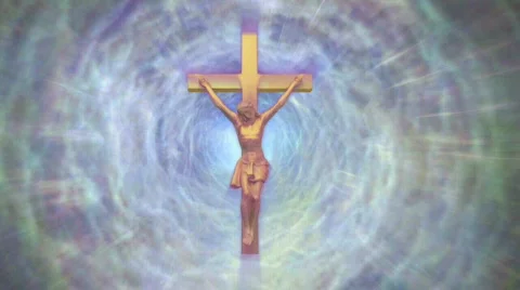 Rotating Jesus with Heaven (Loop) Video stock 334224