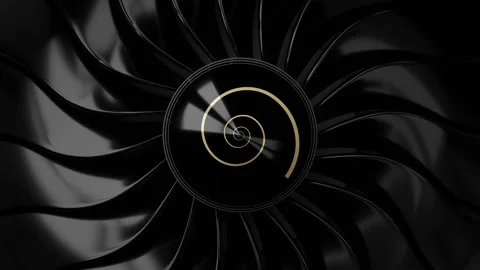Rotating jet engine blades | Stock Video | Pond5