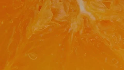 Rotating Juicy Orange Slice Abstract Macro View. 스톡 동영상 334575857