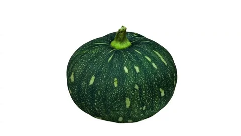 Rotating Kabocha Squash on White Background Stock Footage 80598157