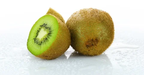 Rotating kiwi on isolated white background	 Stock Footage 102261401