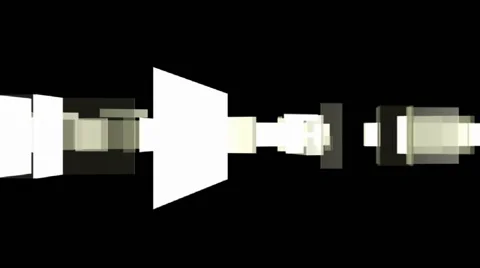 Rotating Landscape with Abstract Architecture Stock Footage 40060984