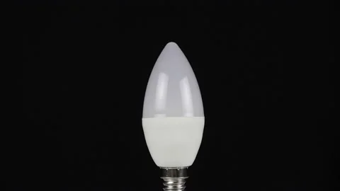 Rotating LED Light Bulb Small Base. Stock Footage 143993600