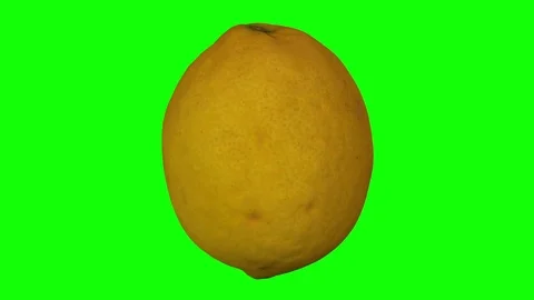 Rotating Lemon on Green Background Stock Footage 79476008