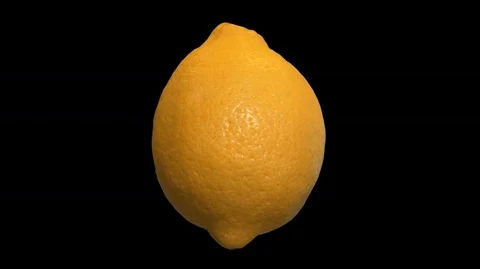 Rotating Lemon Loop ALPHA Video stock 76936695