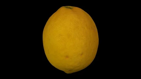 Rotating Lemon on Transparent Background (Alpha Channel) Stock Footage 80807370