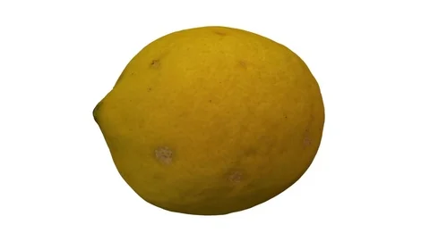 Rotating Lemon on White Background Stock Footage 79428995