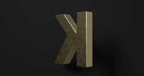 Rotating letter K Stock Footage 262951833