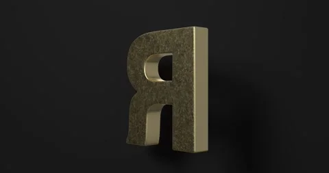 Rotating letter R | Stock Video | Pond5