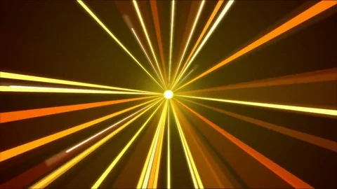 Rotating Light Beams Animation - Loop Fiery Orange Video stock 77167647