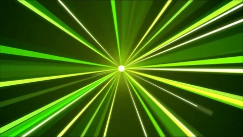 Rotating Light Beams Animation - Loop Green Stock Footage 77167669