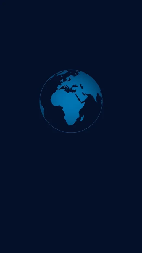 Rotating light blue Earth globe vertical loop animation Видео 342316324