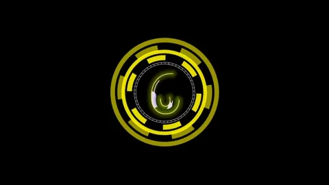 Rotating light countdown ten animation Stock Footage 254792520