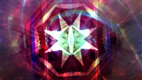 Rotating Lime Green Star on Wine Red Abstract Digital Pattern Stock Footage 112917828