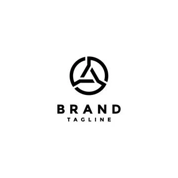 Rotating Line Form Triangle Inside Circle Stock Illustration