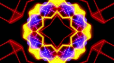 Rotating Lines 1, Kaleidoscope Stock Footage 46517401