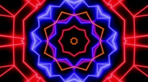 Rotating Lines 5, Kaleidoscope Stock Footage 46517489