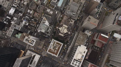Rotating, looking down into Midtown Manhattan. Shot in 2011. Stock Footage 59527111