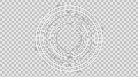 Rotating loopable tech HUD element with alpha channel Stock Footage 62200401
