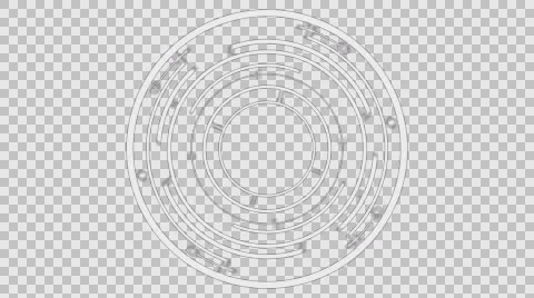 Rotating loopable tech HUD element with alpha channel Stock Footage 62202630