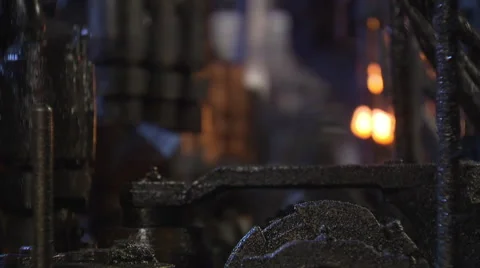 Rotating machine in foundry Stock Footage 57451434