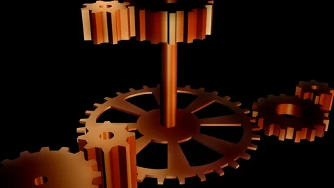 Rotating machine gears Stock-Footage 99444967