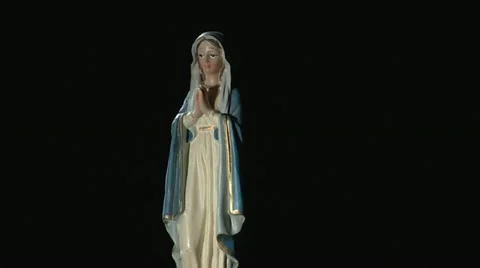 Rotating Madonna figurine Stock Footage 21777841
