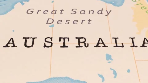 A Rotating Map Centered on Australia. 스톡 동영상 243473905