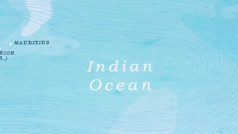 A Rotating Map Centered on Indian Ocean. Stock Footage 243445143
