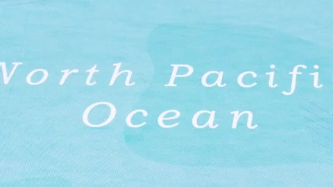 A Rotating Map Centered on North Pacific Ocean. Stock Footage 243476330