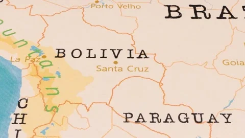 A Rotating Map Centered on Santa Cruz. Stock Footage 243477017