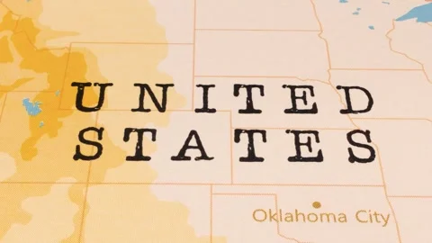 A Rotating Map Centered on United States. Stock Footage 243478211